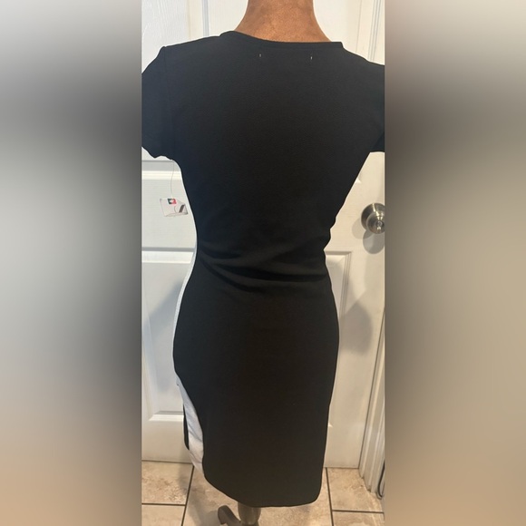 Almost Famous Black and White Asymmetrical Dress - Picture 3 of 4